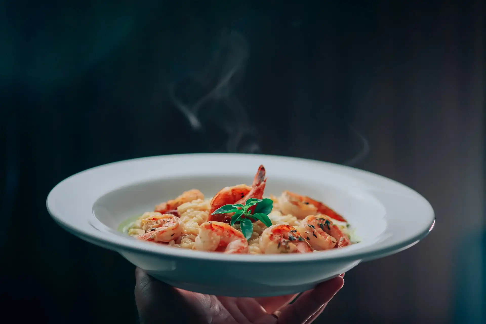 Shrimp on a plate